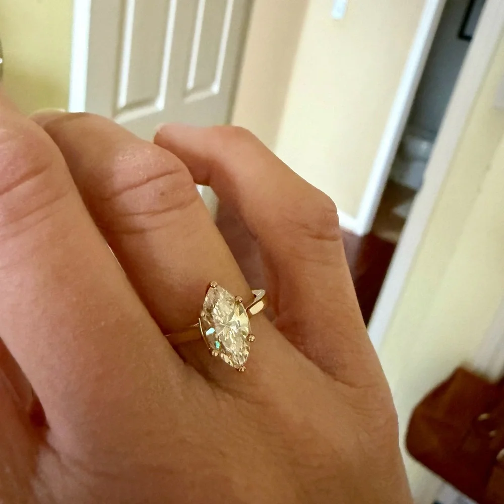 JTV Strontium Titanate 18k Yellow Gold Over Silver Ring 2.25ctw - Picture 4 of 8